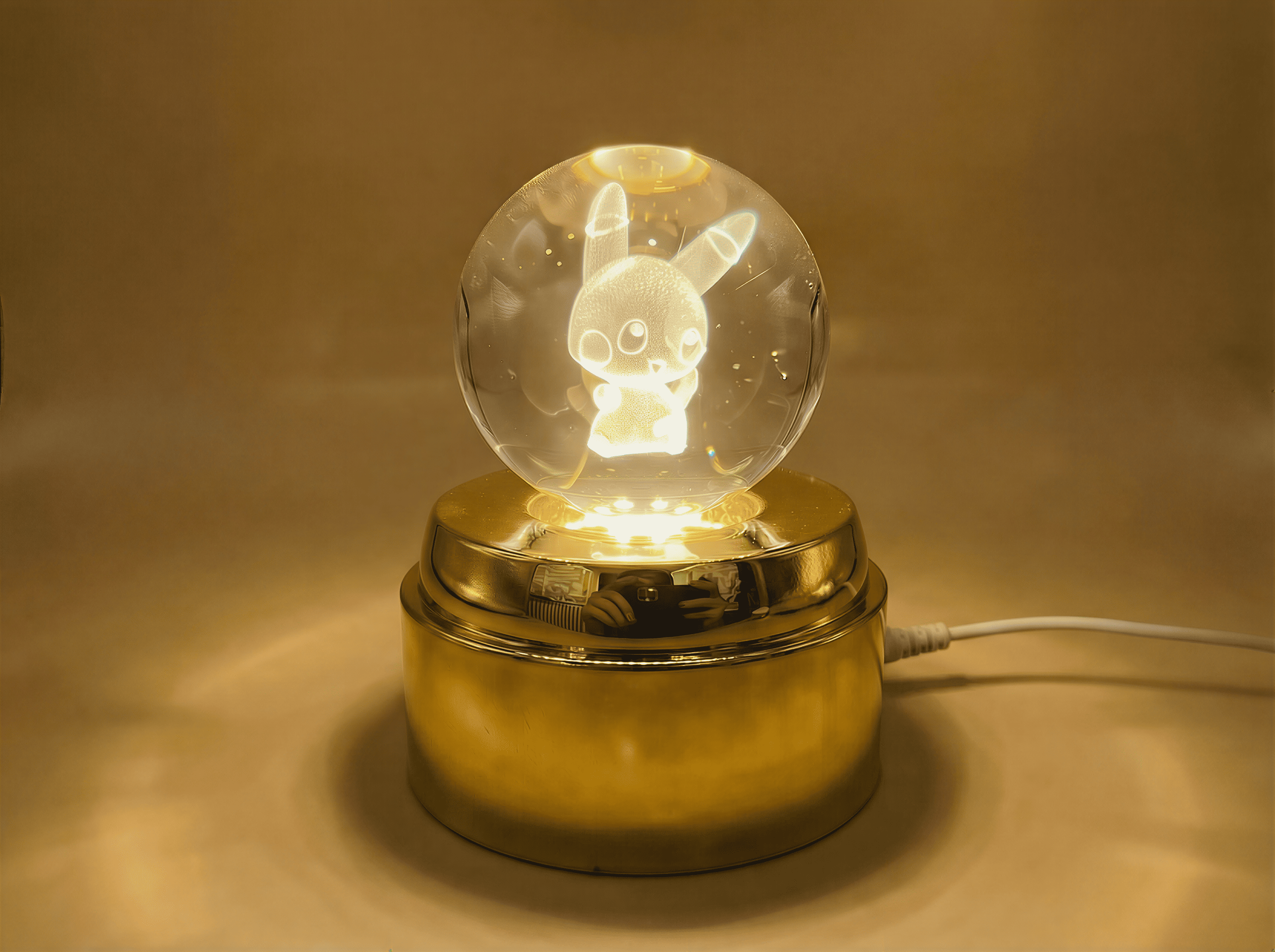 Pikachu Kristal Küre Gece Lambası