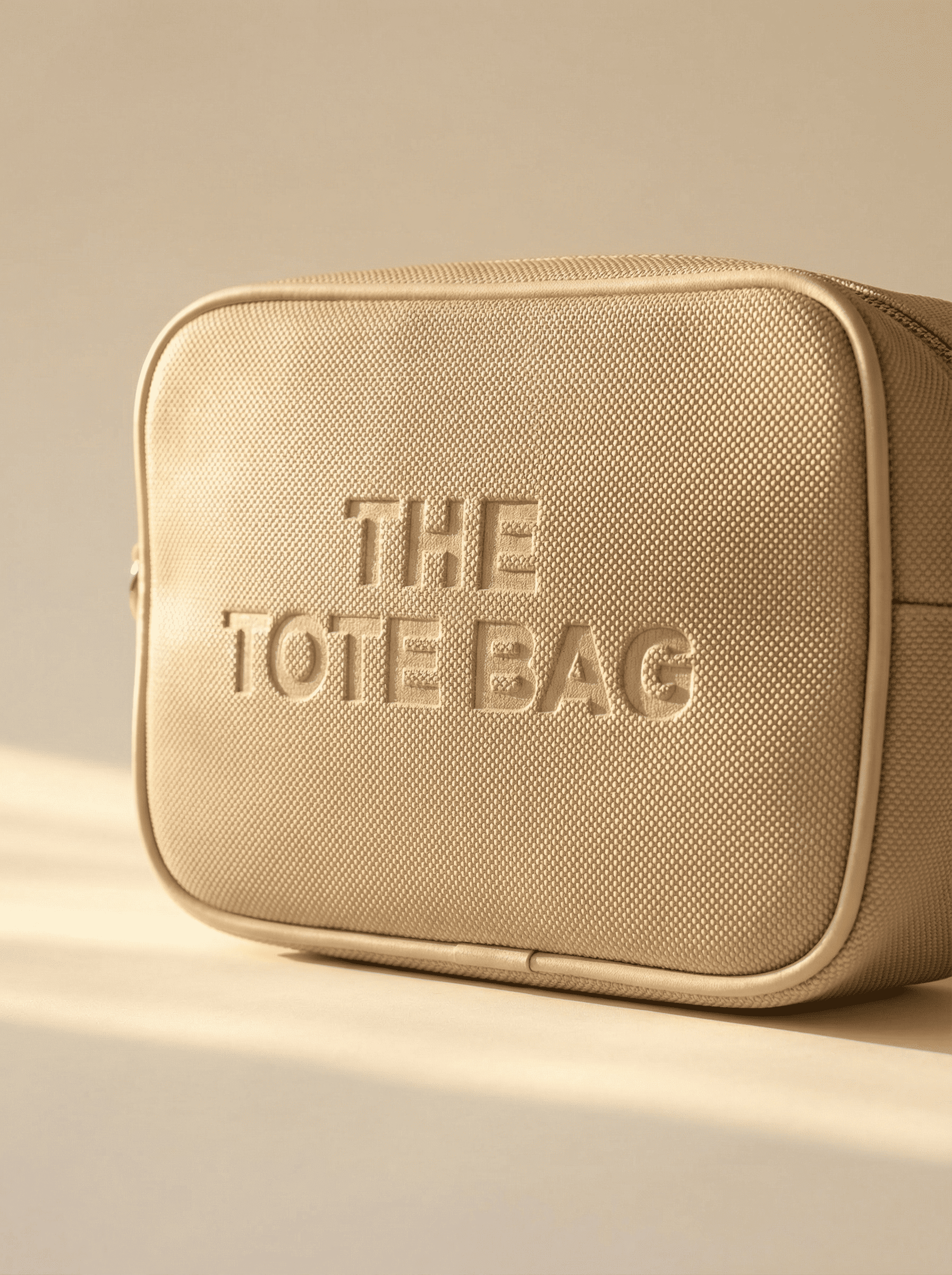 Antrasit Bej Emboss "The Tote Bag" Mini Çanta