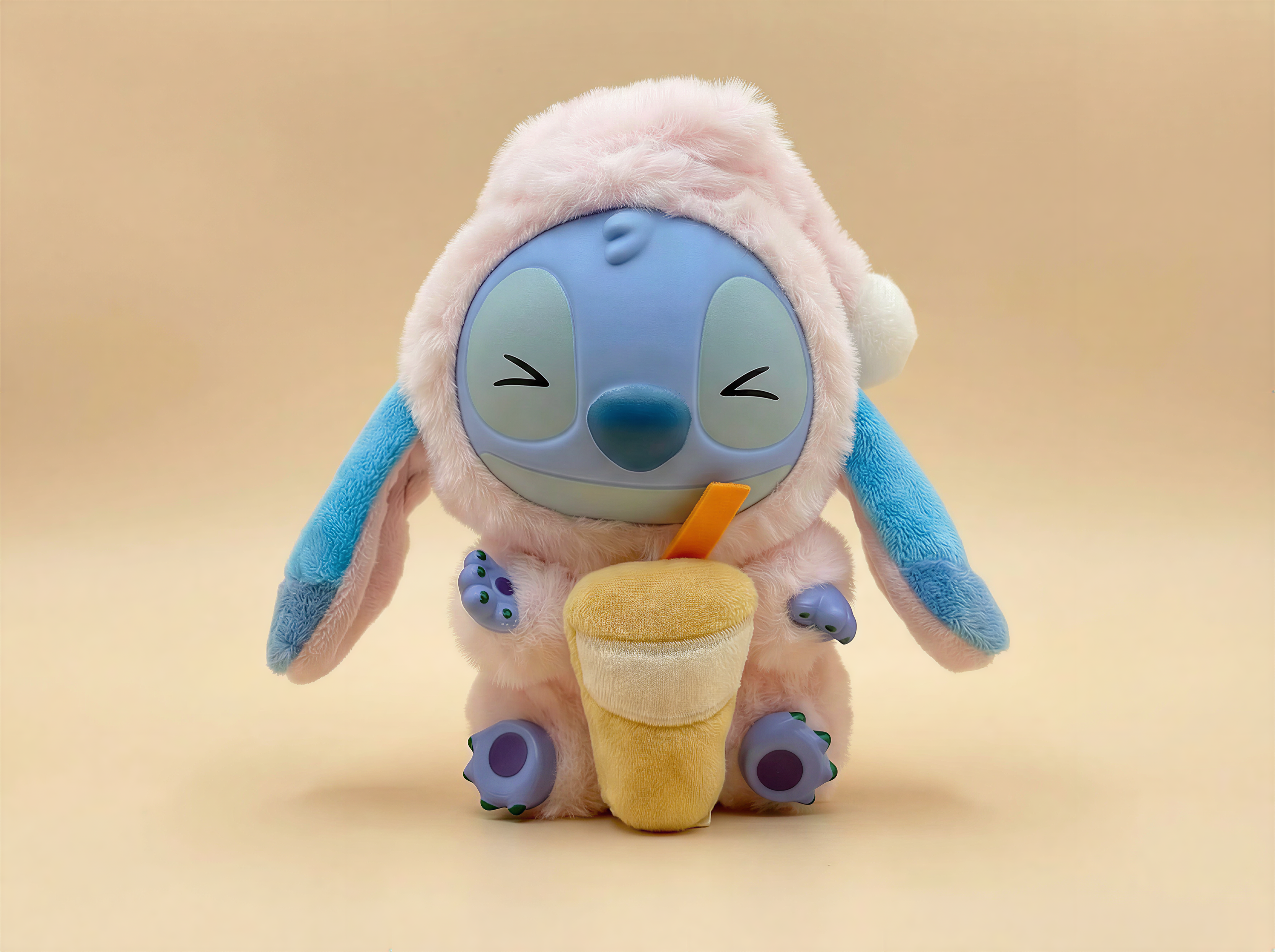 Boba Tea Tutan Pembe Kostümlü Stitch
